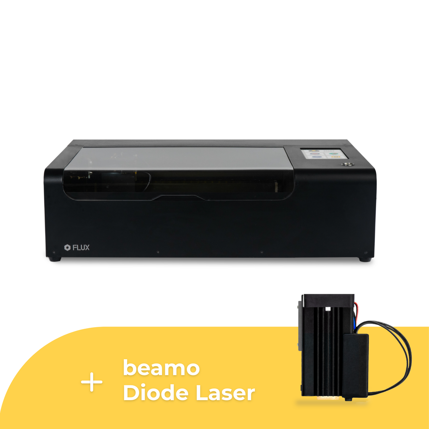 FLUX beamo 30W Desktop CO2 Laser Cutter with LightBurn Bridge Cable