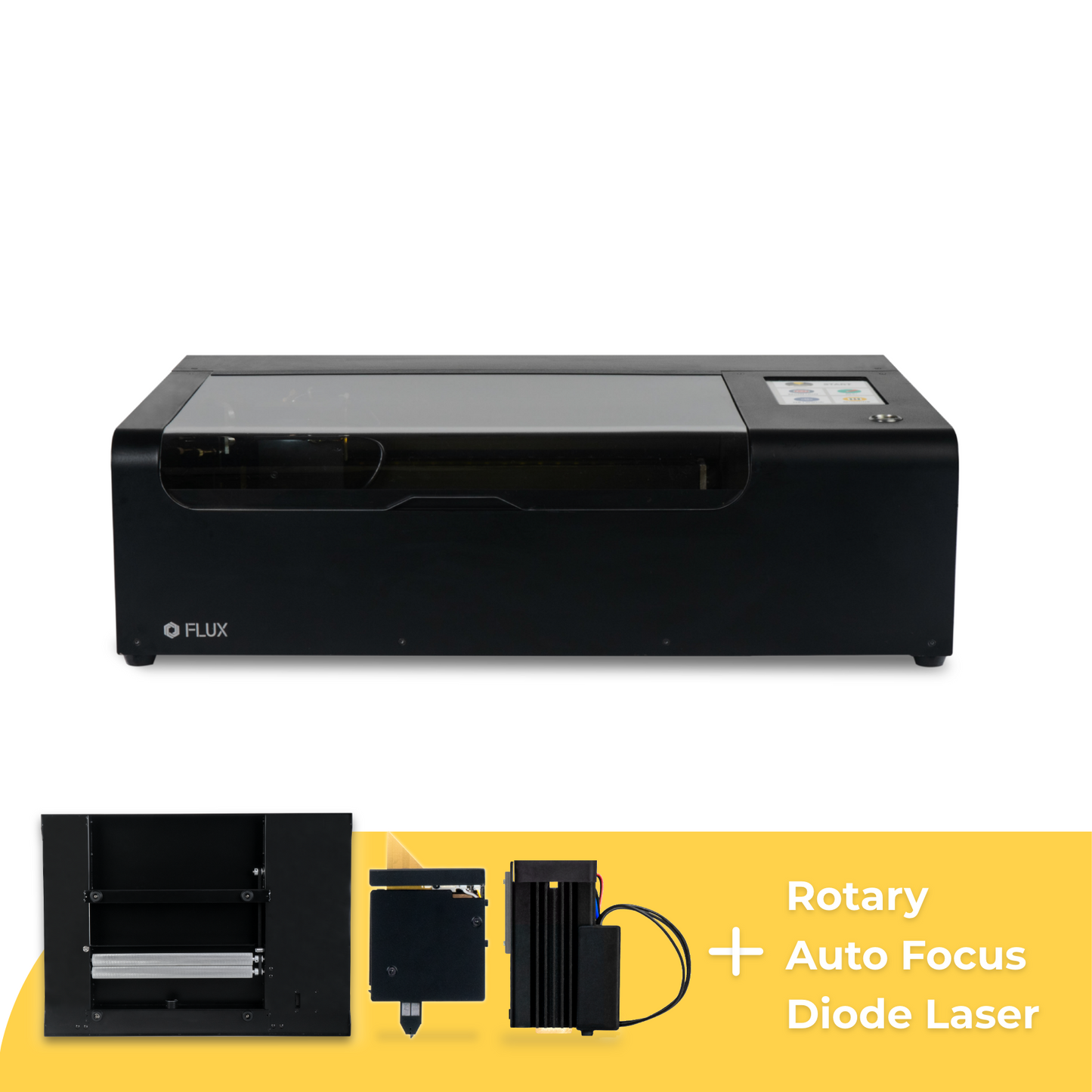 FLUX beamo 30W Desktop CO2 Laser Cutter with LightBurn Bridge Cable