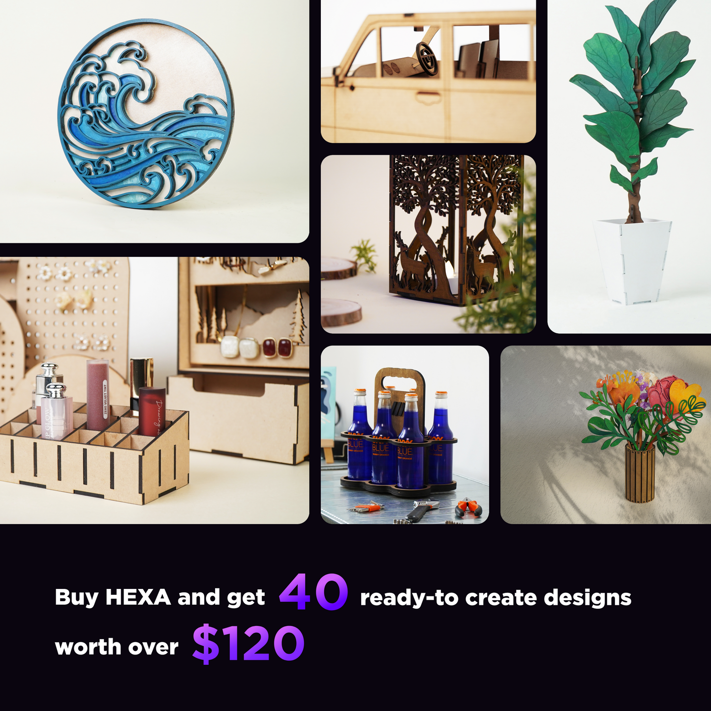 FLUX HEXA 60W Desktop CO2 Laser Cutter