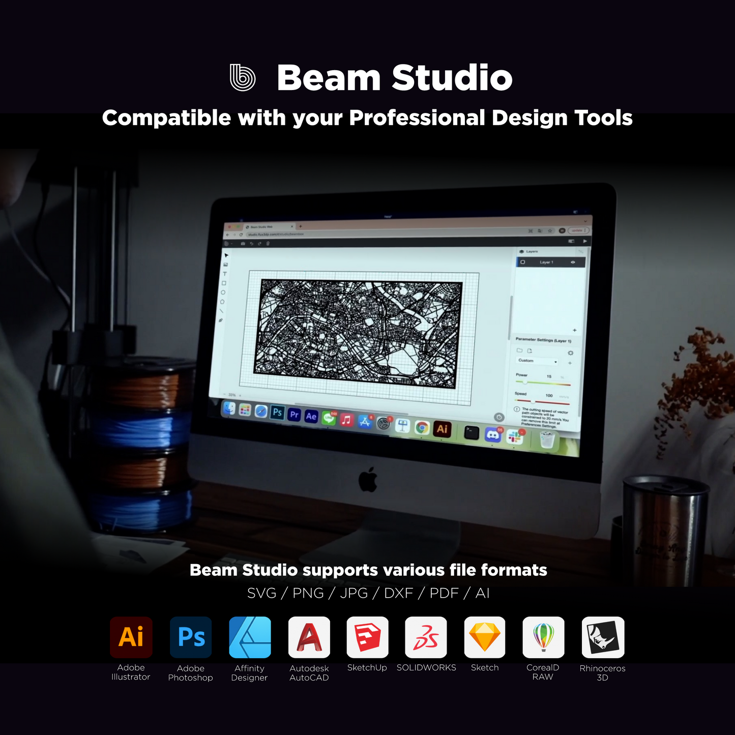 FLUX HEXA 60W Desktop CO2 Laser Cutter