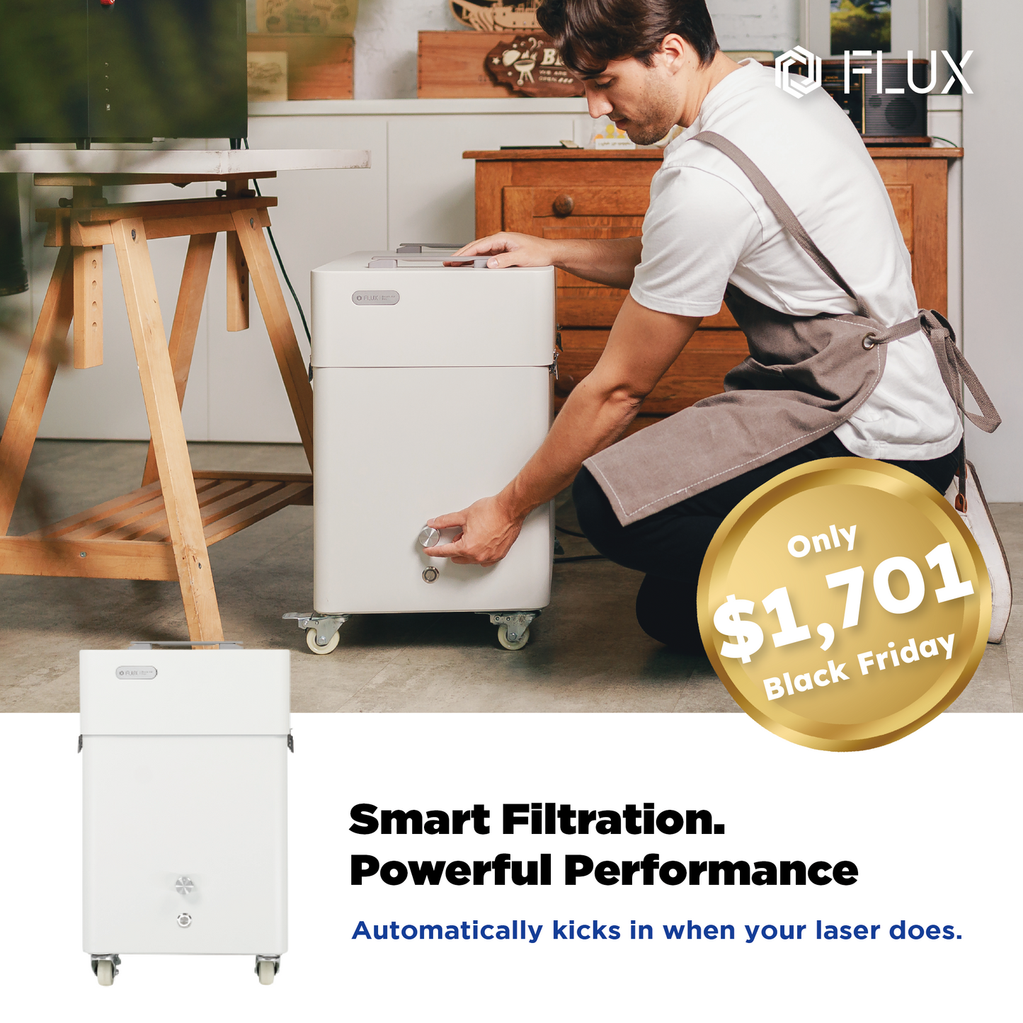 [Black Friday Sale] FLUX Beam Air Pro - Professional Air Purifier