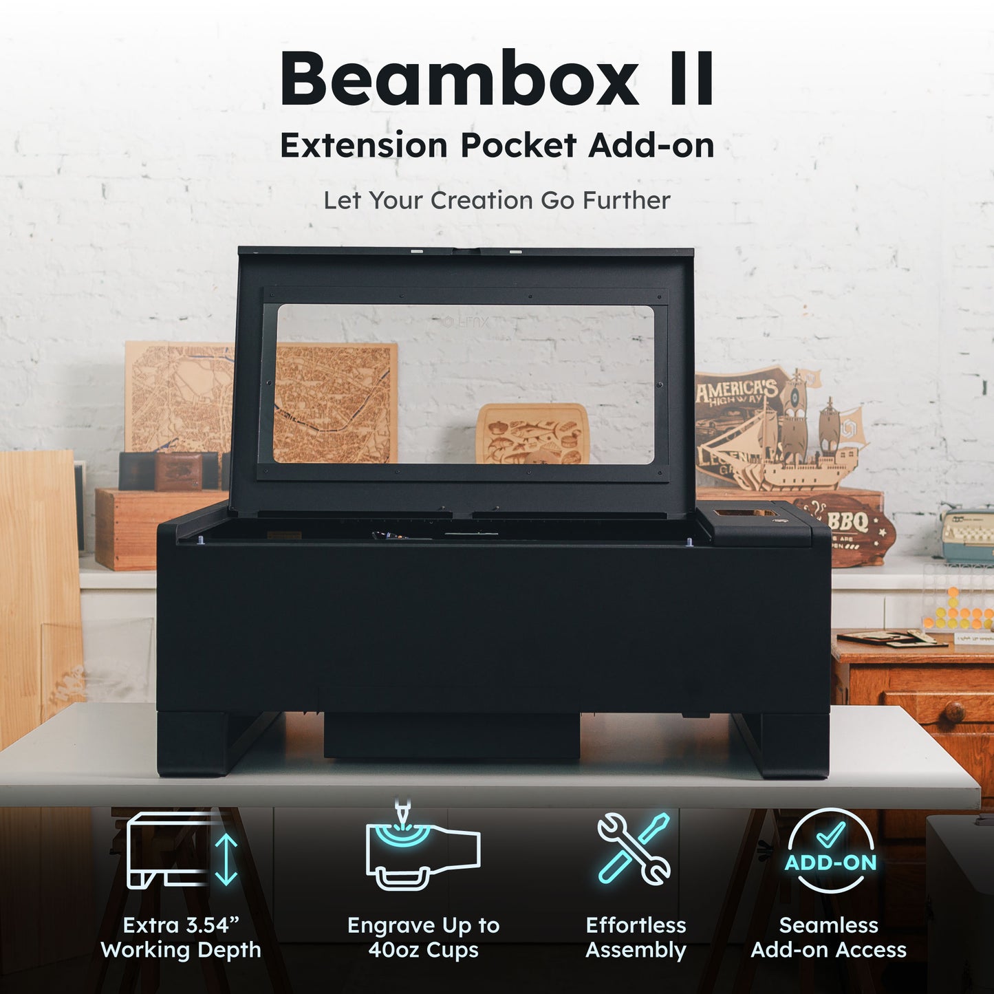 Beambox II Extension Pocket Add-on