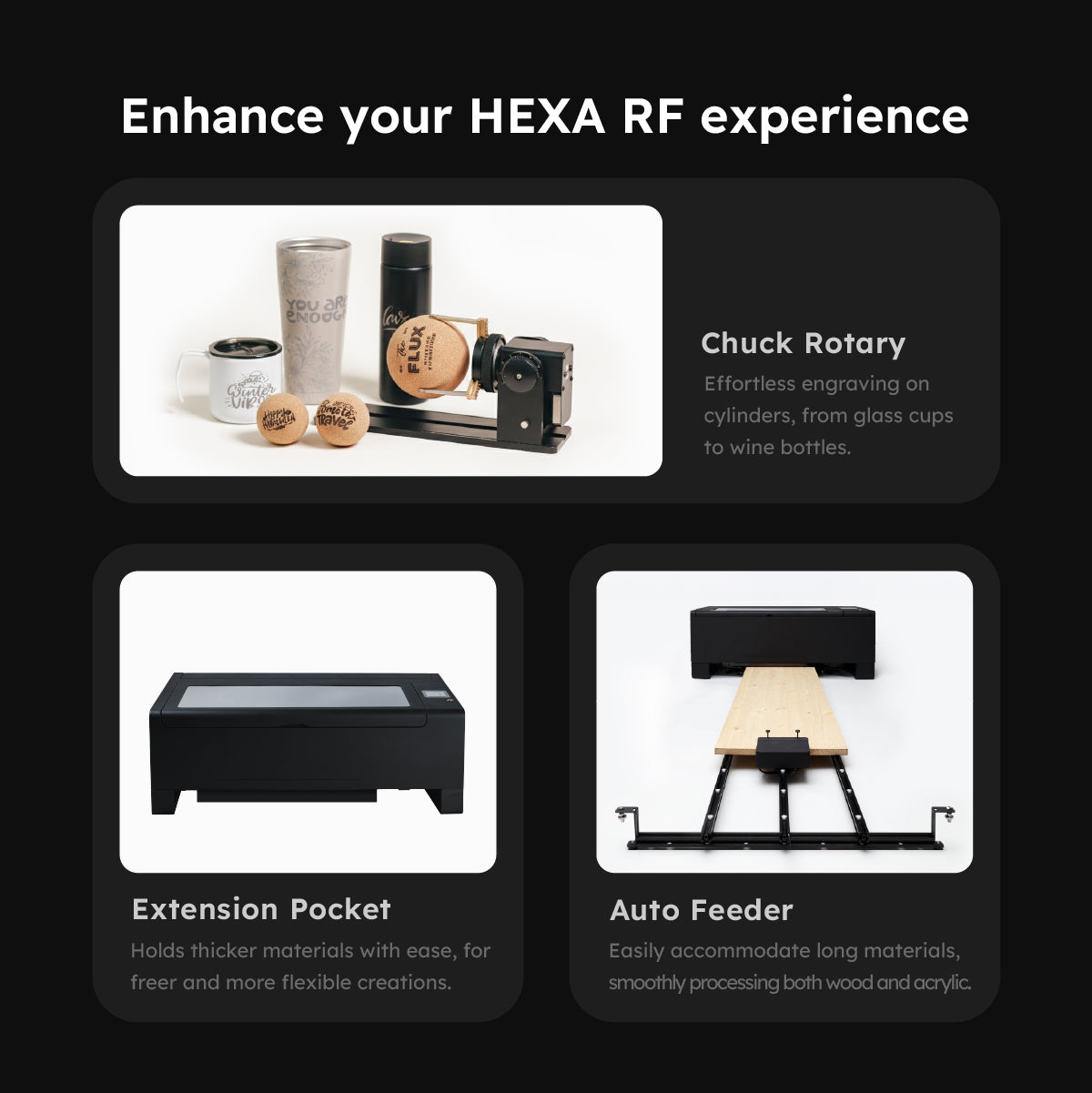 FLUX HEXA RF Desktop RF CO2 Laser Cutter
