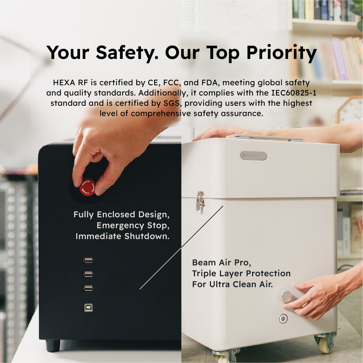 FLUX HEXA RF Desktop RF CO2 Laser Cutter