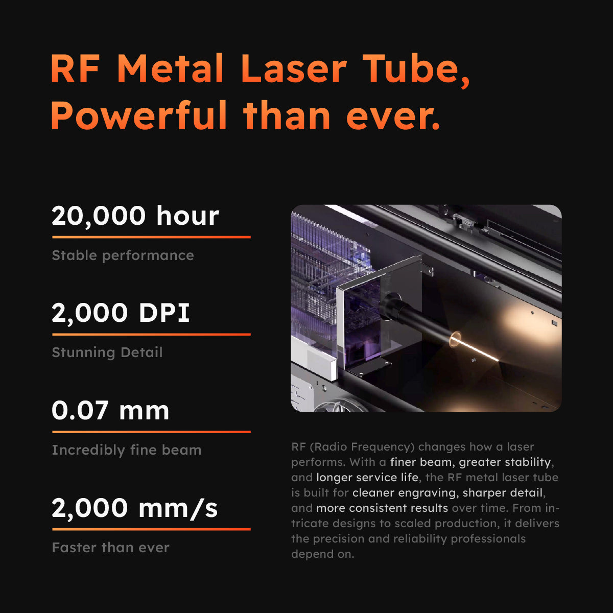 FLUX HEXA RF Desktop RF CO2 Laser Cutter