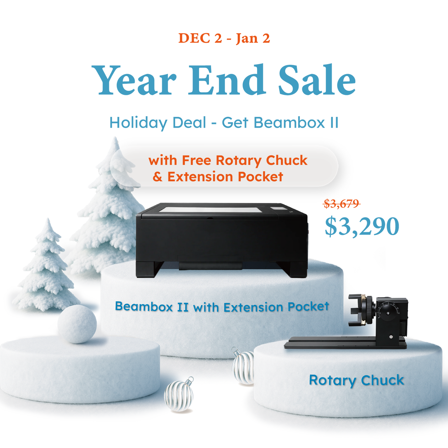 FLUX Beambox II 55W Desktop CO2 Laser Cutter