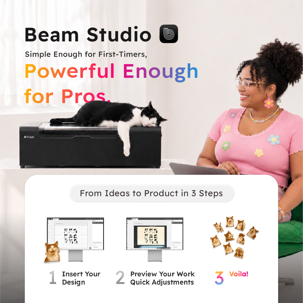 FLUX beamo II 30W Desktop CO2 Laser Cutter