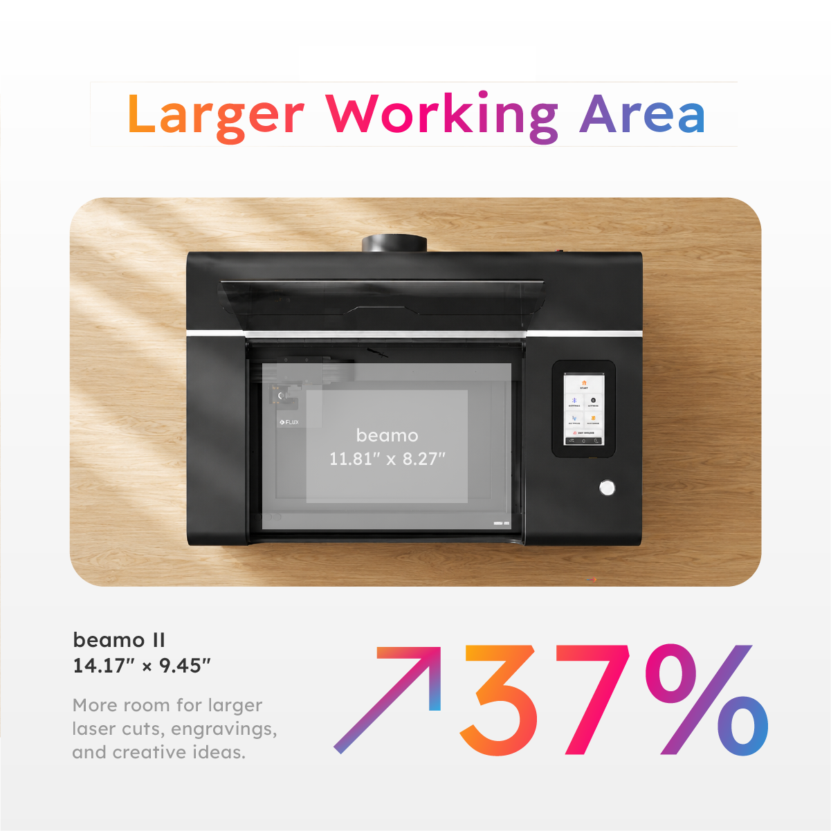 FLUX beamo II 30W Desktop CO2 Laser Cutter