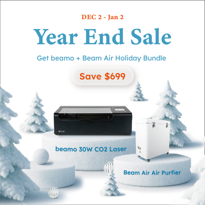 [Year End Sale] FLUX beamo 30W Desktop CO2 Laser Cutter