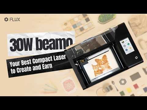 FLUX beamo 30W Desktop CO2 Laser Cutter with LightBurn FLUX beamo 30W Desktop CO2 Laser Cutter with LightBurn